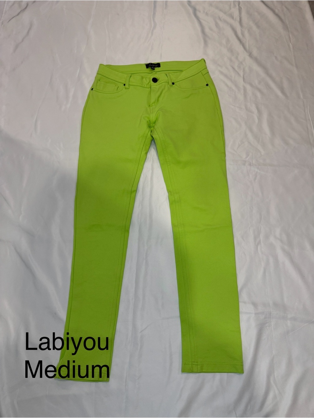 LabiYou Women's Neon Lime Skinny Jeans - Green